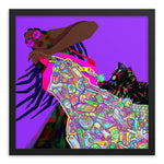 Load image into Gallery viewer, Artwork in a simple black frame.