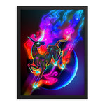 Load image into Gallery viewer, Artwork in a simple black frame.