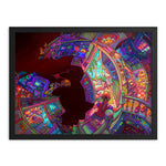 Load image into Gallery viewer, Artwork in a simple black frame.