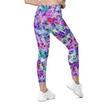 Load image into Gallery viewer, &quot;Pixel Floral (Vaporwave)&quot; leggings with pockets
