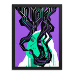 Load image into Gallery viewer, Artwork in a simple black frame.