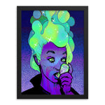 Load image into Gallery viewer, Artwork in a simple black frame.