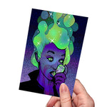 Load image into Gallery viewer, A hand holding a &quot;Head Rush&quot; mini art print
