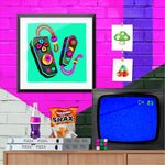 Load image into Gallery viewer, Artwork hung up on a wall