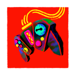 Load image into Gallery viewer, a symmetrical controller with more buttons and a vertical mouth in the middle.