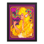 Load image into Gallery viewer, Artwork in a simple black frame.