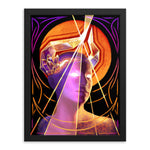 Load image into Gallery viewer, Artwork in a simple black frame.