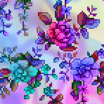Load image into Gallery viewer, &quot;Pixel Floral (Vaporwave)&quot; laptop sleeve
