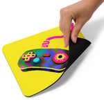 Load image into Gallery viewer, Hand holding up a corner of the mousepad, revealing the non-slip rubber base.
