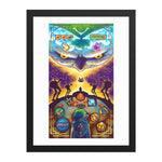 Load image into Gallery viewer, Artwork in a simple black frame.
