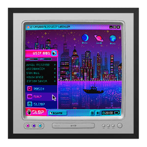 Artwork in a simple black frame.