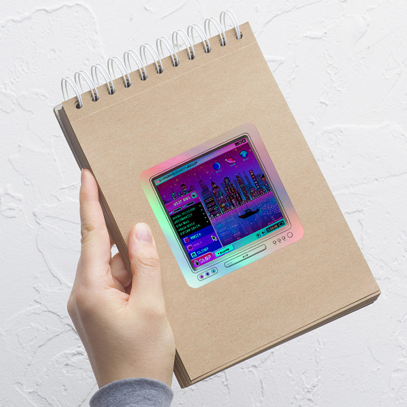 Sticker on a notebook.