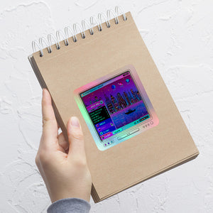 Sticker on a notebook.