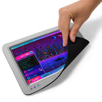 Load image into Gallery viewer, Hand holding up a corner of the mousepad, revealing the non-slip rubber base.
