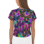 Load image into Gallery viewer, &quot;Pixel Floral (Synthwave)&quot; crop top
