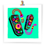 Load image into Gallery viewer, “Joycon mimic” art print
